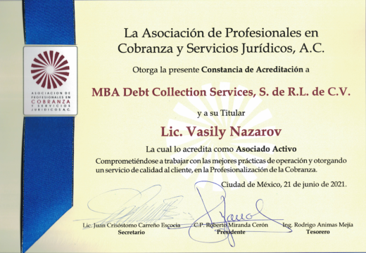 MBA Debt Collection Services become the member of APCOB Association